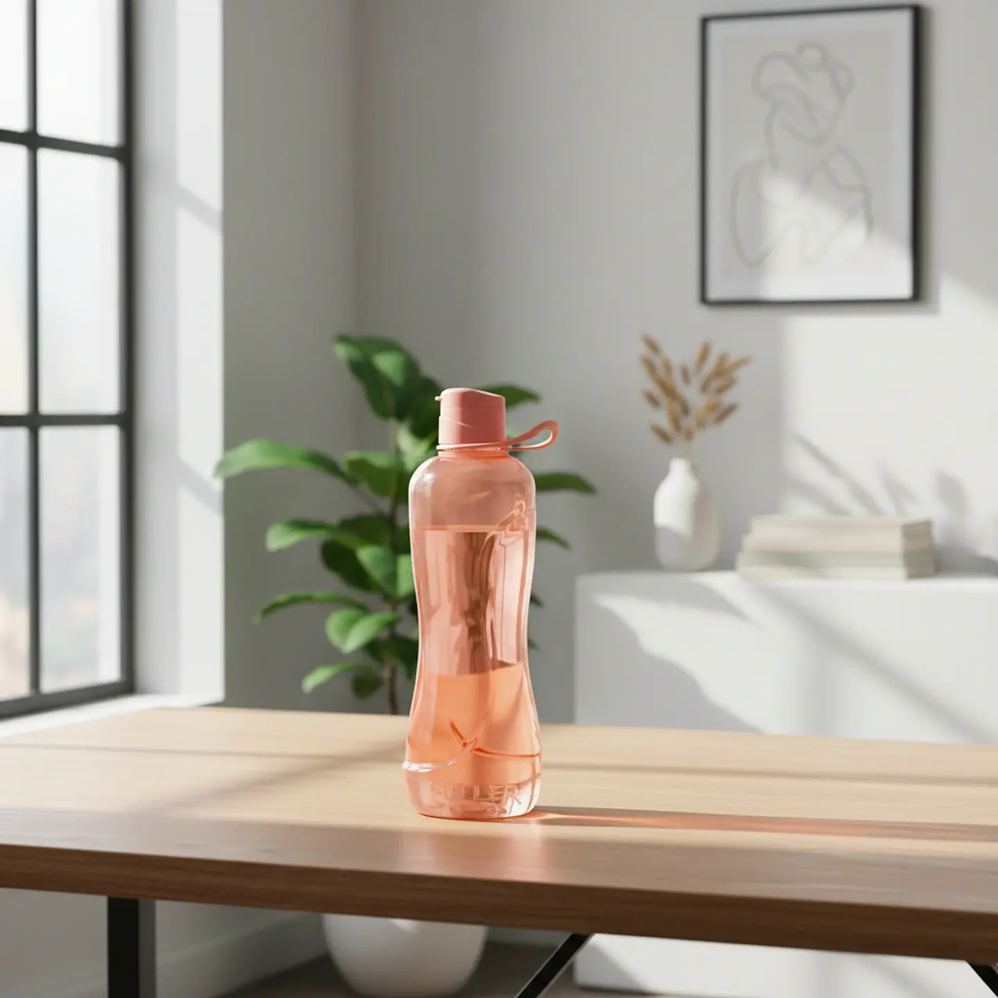 Botella Jumbo Rosa Gold 2 Litros Flip Top con asa 3