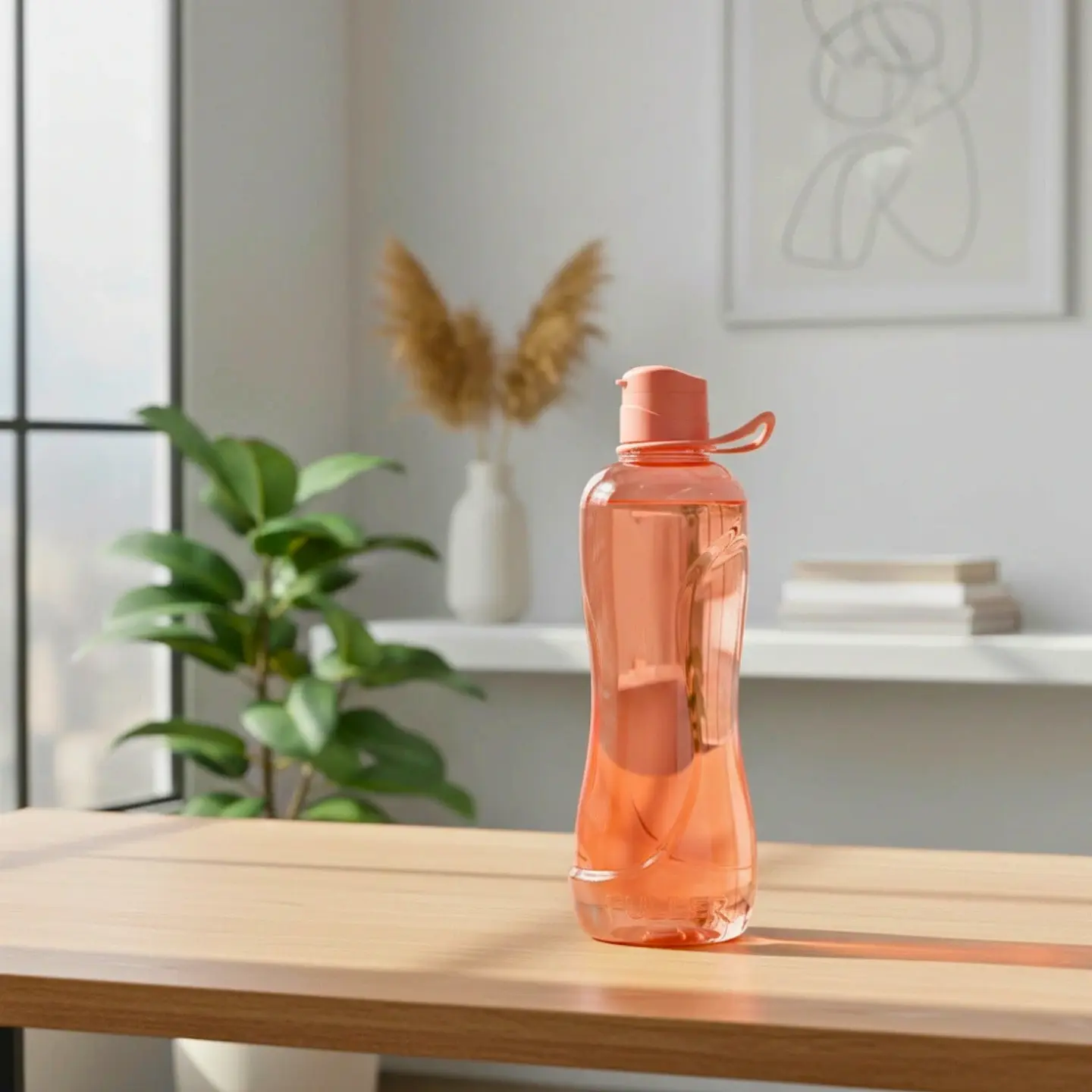Botella Jumbo Rosa Gold 2 Litros Flip Top con asa 4
