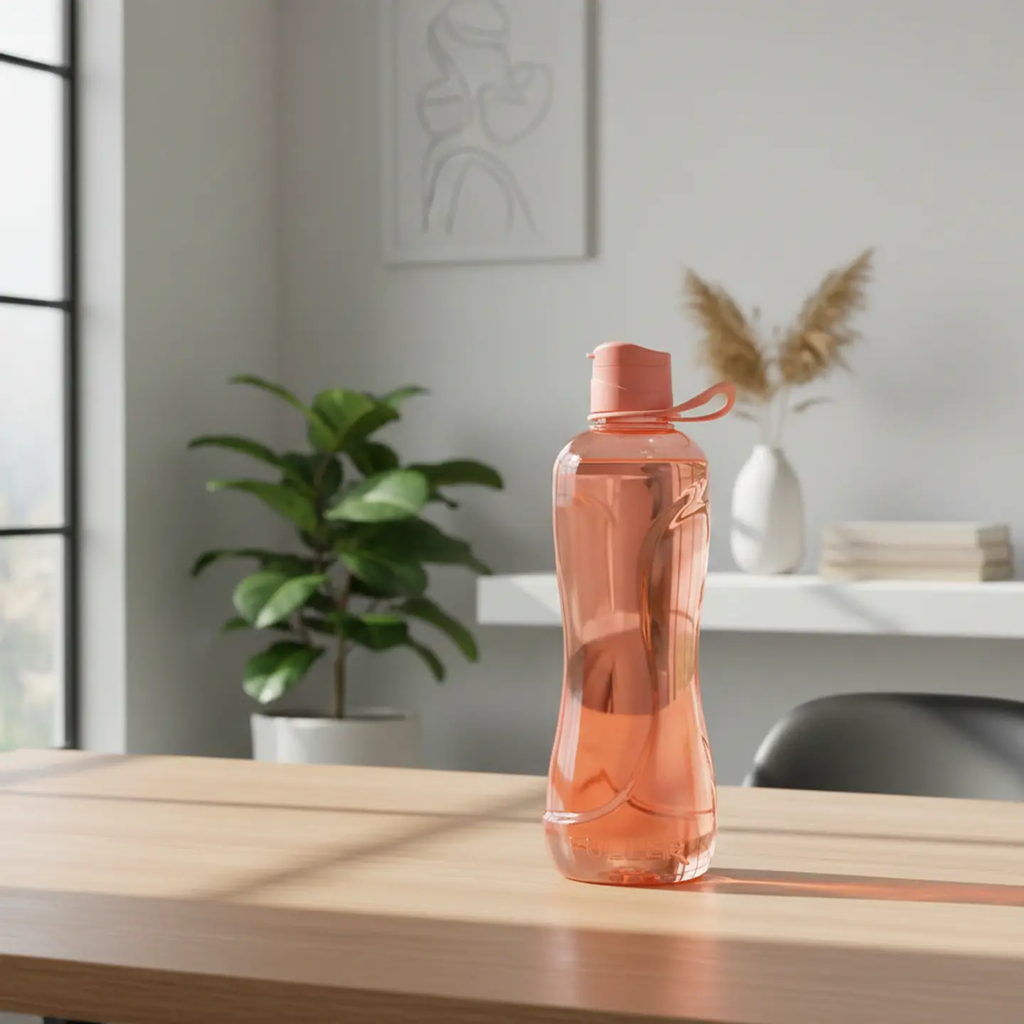 Botella Jumbo Rosa Gold 2 Litros Flip Top con asa 5