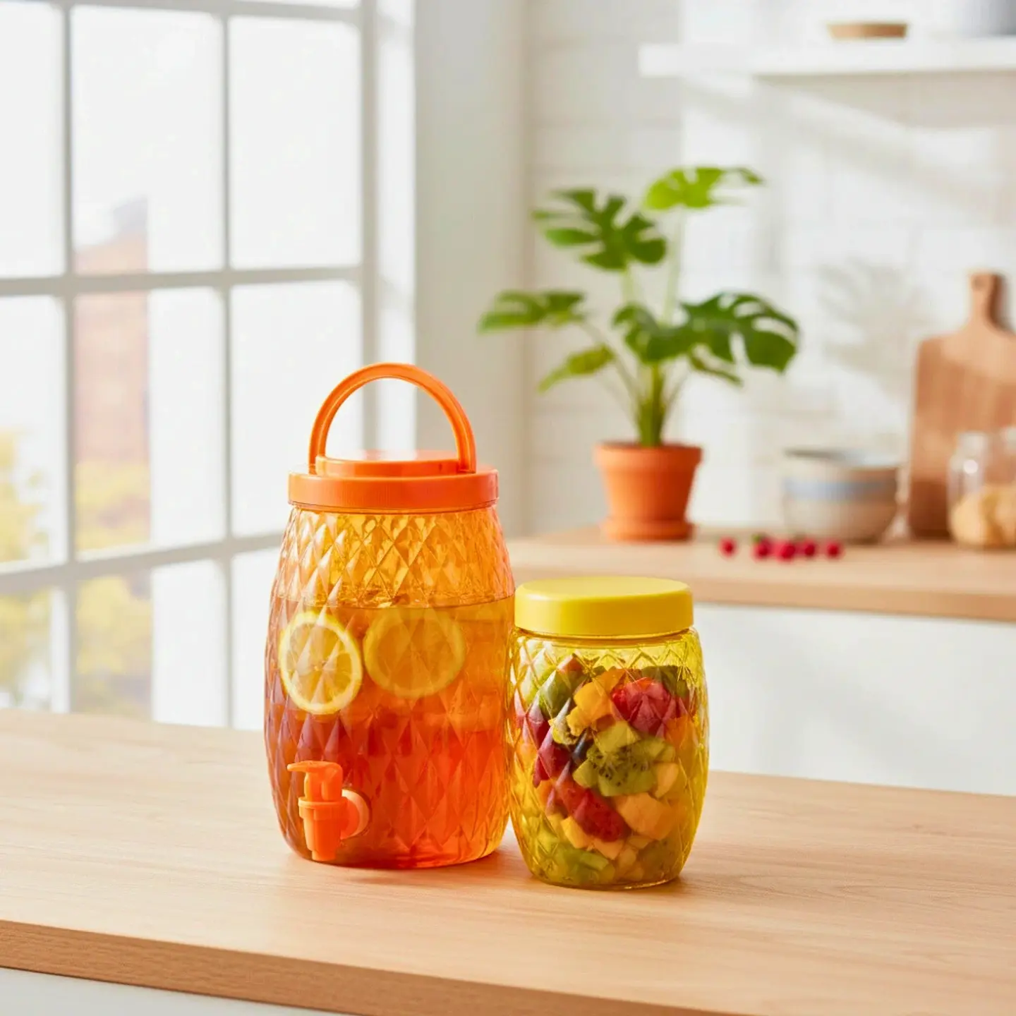 Set Citrus 2 Piezas | Vitrolero 2.8 L y Contenedor 1.1 L 3