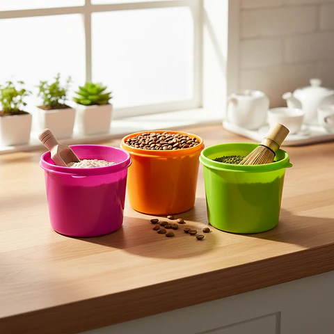 Set 3 Contenedores Tapa 700 ml Multicolor