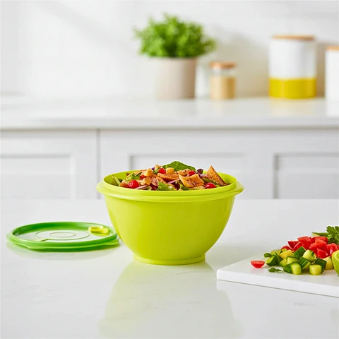 Maxi Bowl Verde Limón con Tapa y Vertedero | 2.4 L