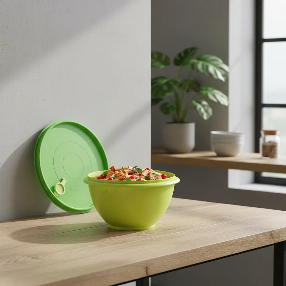 Maxi Bowl Verde Limón con Tapa y Vertedero | 2.4 L 4