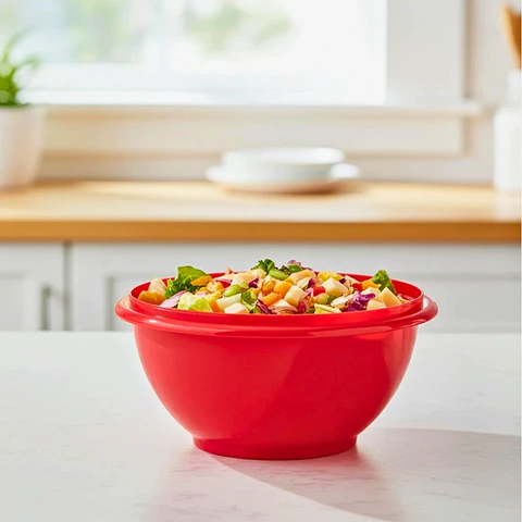 Maxi Bowl Jumbo Rojo con Tapa y Vertedero | 8 L