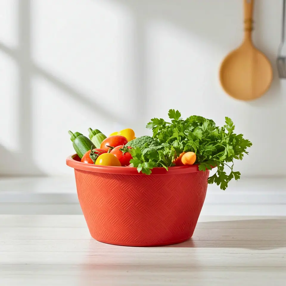 Palangana Jumbo 12 Litros | Plástico Rojo Multiusos 4