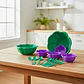 Set Floral Mesa 3 en 1 | Ensaladera, Bowls y Cubiertos - Miniatura 2