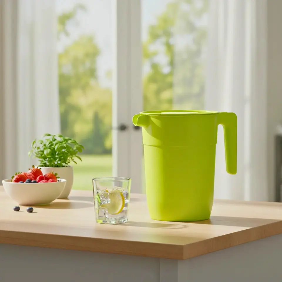 Jarra Verde con Tapa para Nevera | 1 L 3