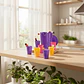 Set Jarra Jumbo Morada 4 L y 6 Vasos de Colores - Miniatura 4