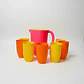 Set de Jarra 2 L y 6 Vasos de Plástico 370 ml - Miniatura 4