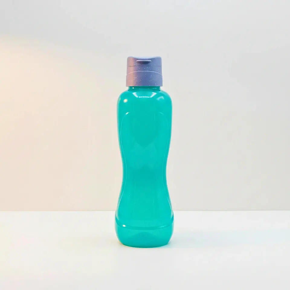 Botella Reutilizable Azul Glitter 1 Litro Tapa Flip Top 4