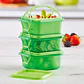 Mini Portaviandas con 3 contenedores Verde | 180 ml c/u - Miniatura 4