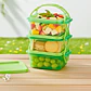 Mini Portaviandas con 3 contenedores Verde | 180 ml c/u - Miniatura 2