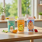 Set 4 Vasos Pollito | 950 ml | Plástico  - Miniatura 2