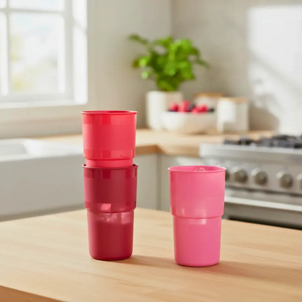 Set 4 Vasos Rosa Guinda 900 ml 3