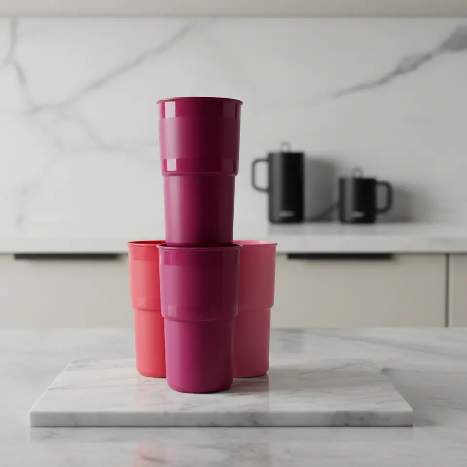 Set 4 Vasos Rosa Guinda 900 ml 5