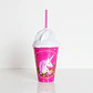 Vaso Infantil Rosa 350ml Popote Unicornio - Miniatura 5