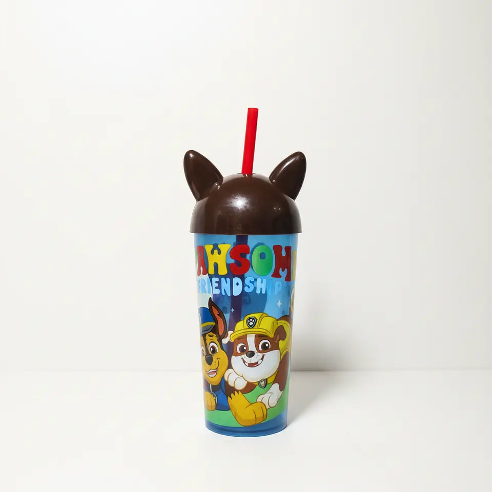 Vaso Paw Patrol 500ml con Popote  6