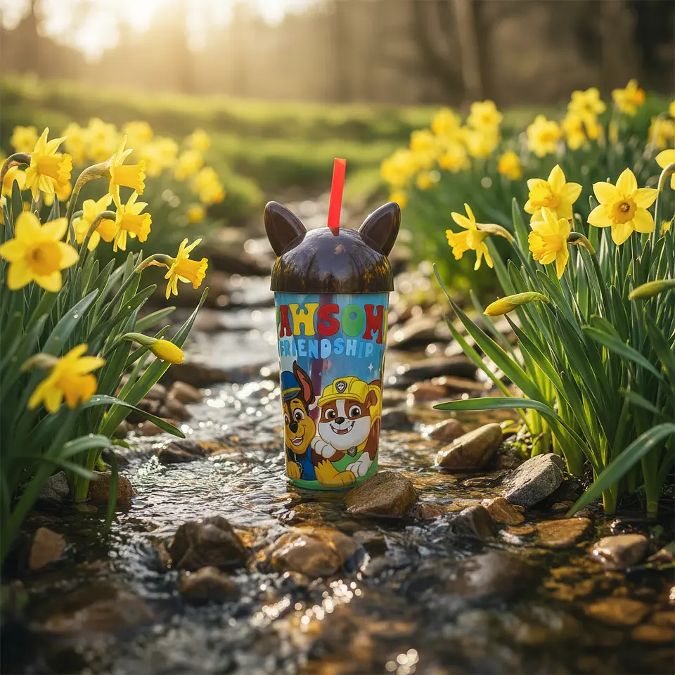 Vaso Paw Patrol 500ml con Popote  5