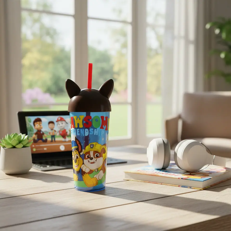 Vaso Paw Patrol 500ml con Popote  2