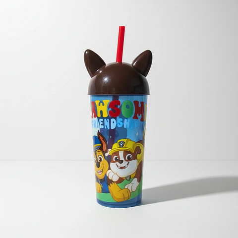 Vaso Paw Patrol 500ml con Popote 