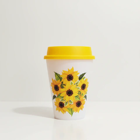 Vaso Reutilizable Girasol 280 ml