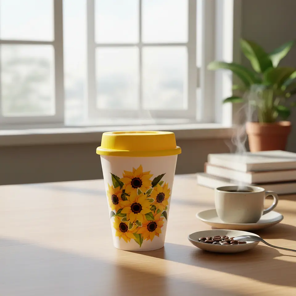 Vaso Reutilizable Girasol 280 ml 2