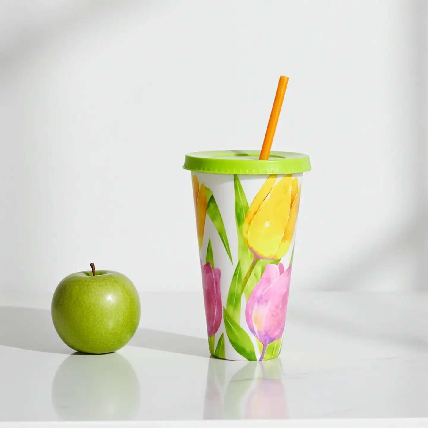 Vaso con Popote 700 ml | Tulipanes  4