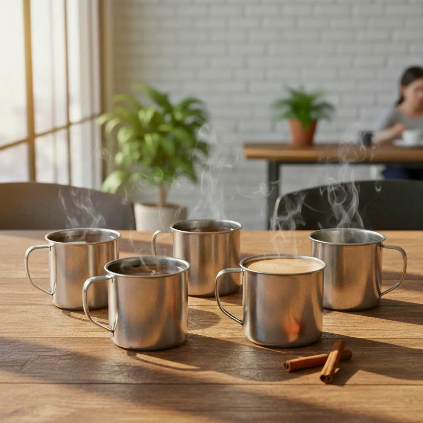 Juego de 6 Tazas de Acero Inoxidable | 350 ml 3