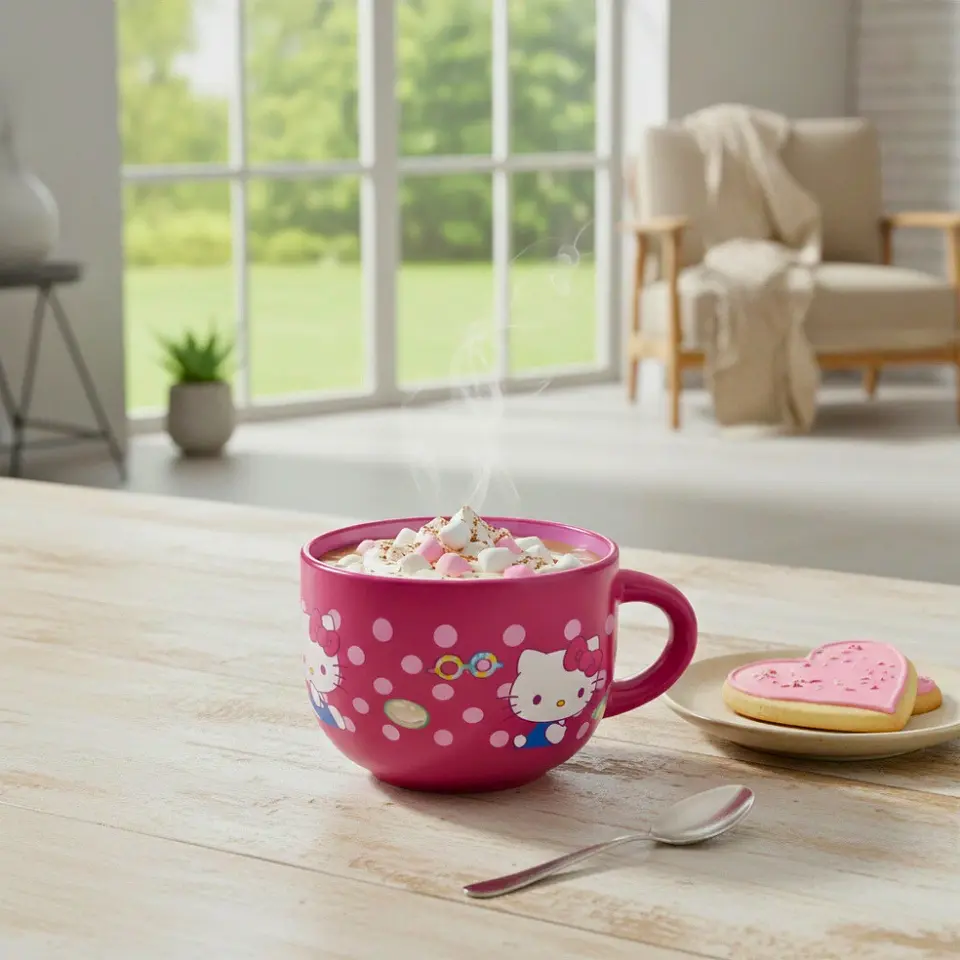 Taza de Cerámica Roja Hello Kitty Cap. 650 ml 2