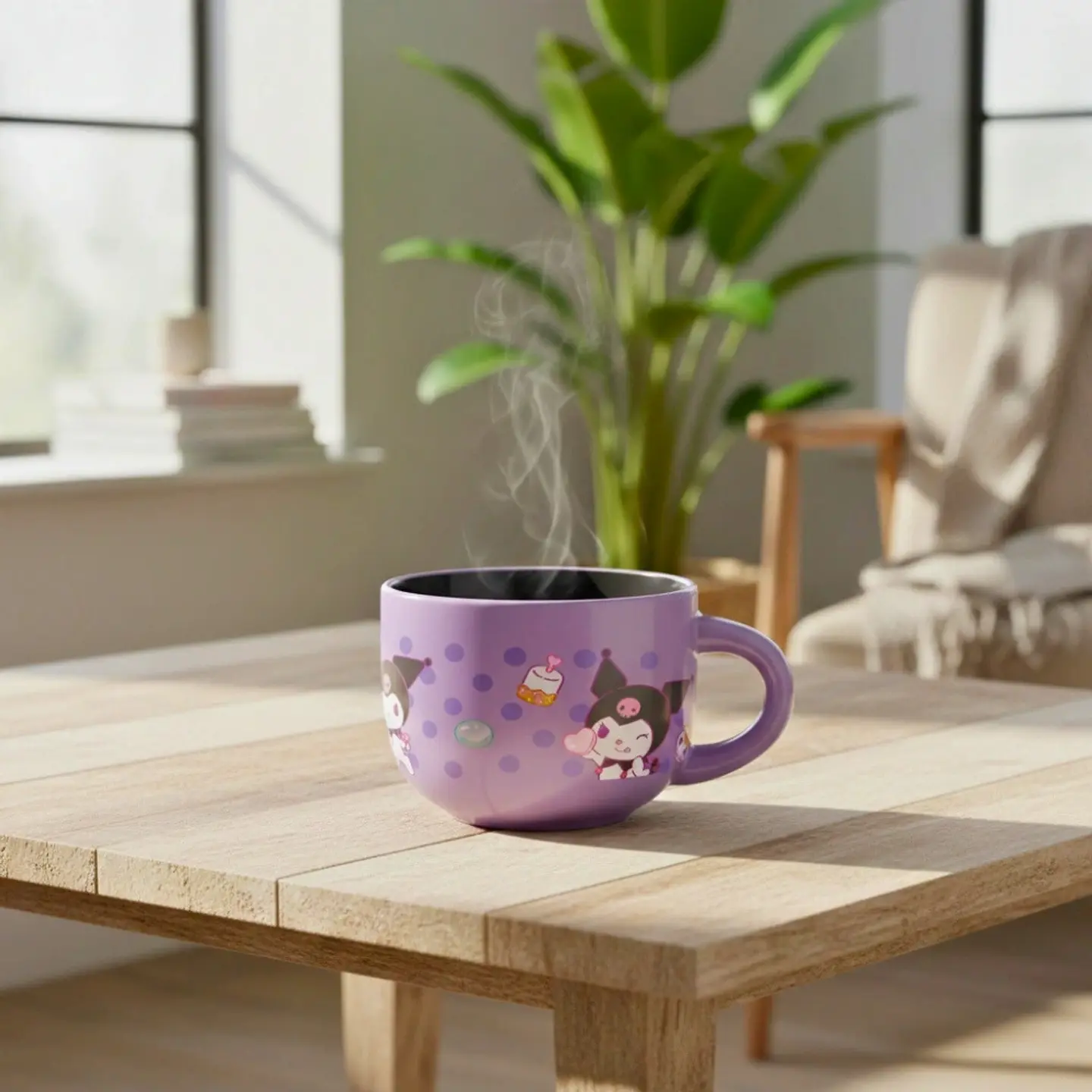 Taza de Cerámica Morada Kuromi Cap. 650 ml 3