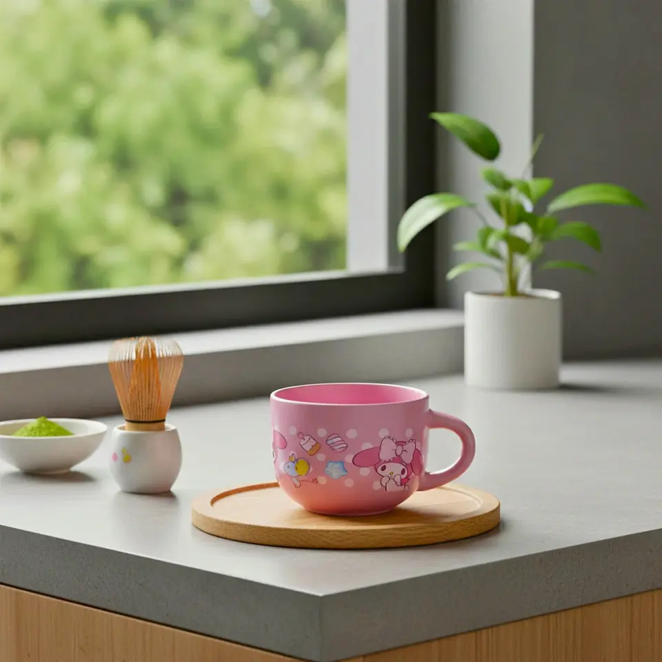 Taza de Cerámica Rosa My Melody Cap. 650 ml 5