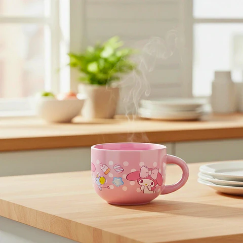 Taza de Cerámica Rosa My Melody Cap. 650 ml