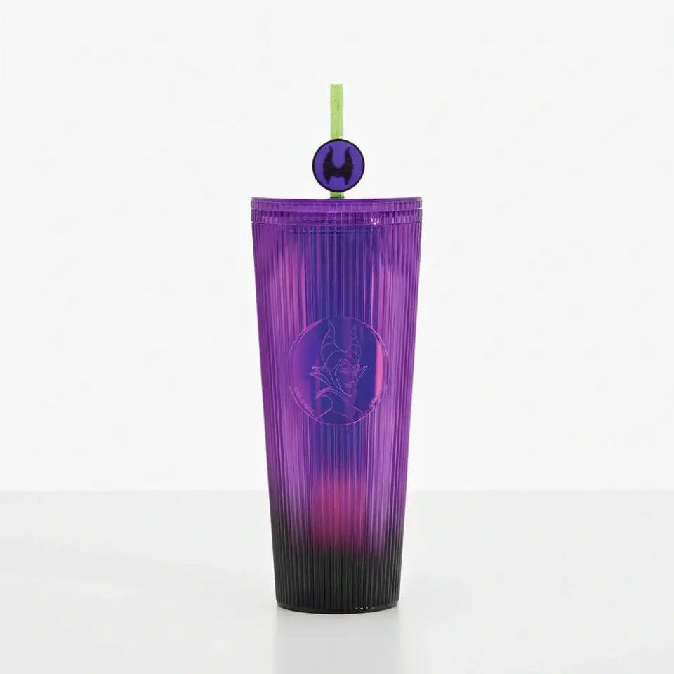 Vaso con Popote Morado 800 ml - Maléfica 1