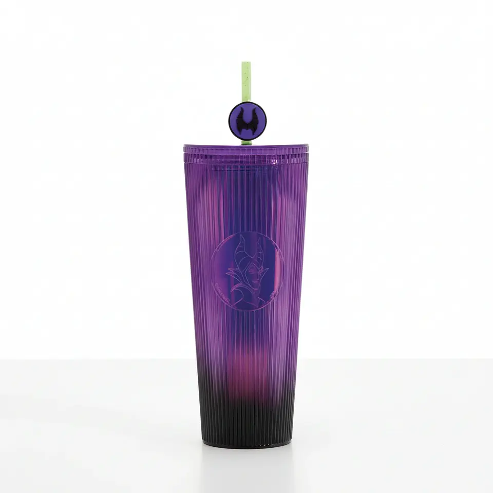 Vaso con Popote Morado 800 ml - Maléfica 6