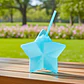 Vaso Estrella Azul Glitter con Popote | 600 ml - Miniatura 7