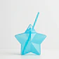 Vaso Estrella Azul Glitter con Popote | 600 ml - Miniatura 1