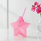 Vaso Estrella Rosa Glitter con Popote | 600 ml - Miniatura 2