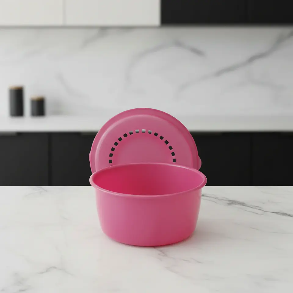 Ensaladera con Tapa 3 Litros | Rosa 4