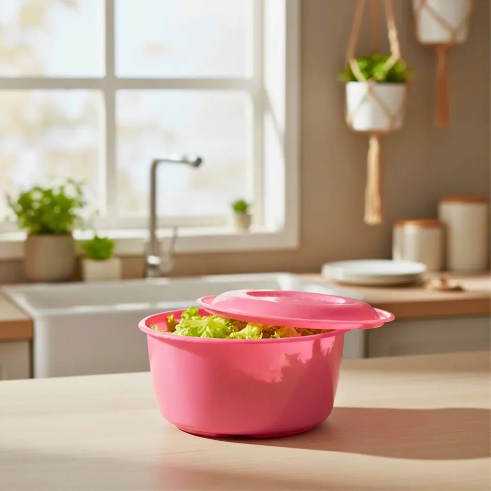 Ensaladera con Tapa 3 Litros | Rosa 2
