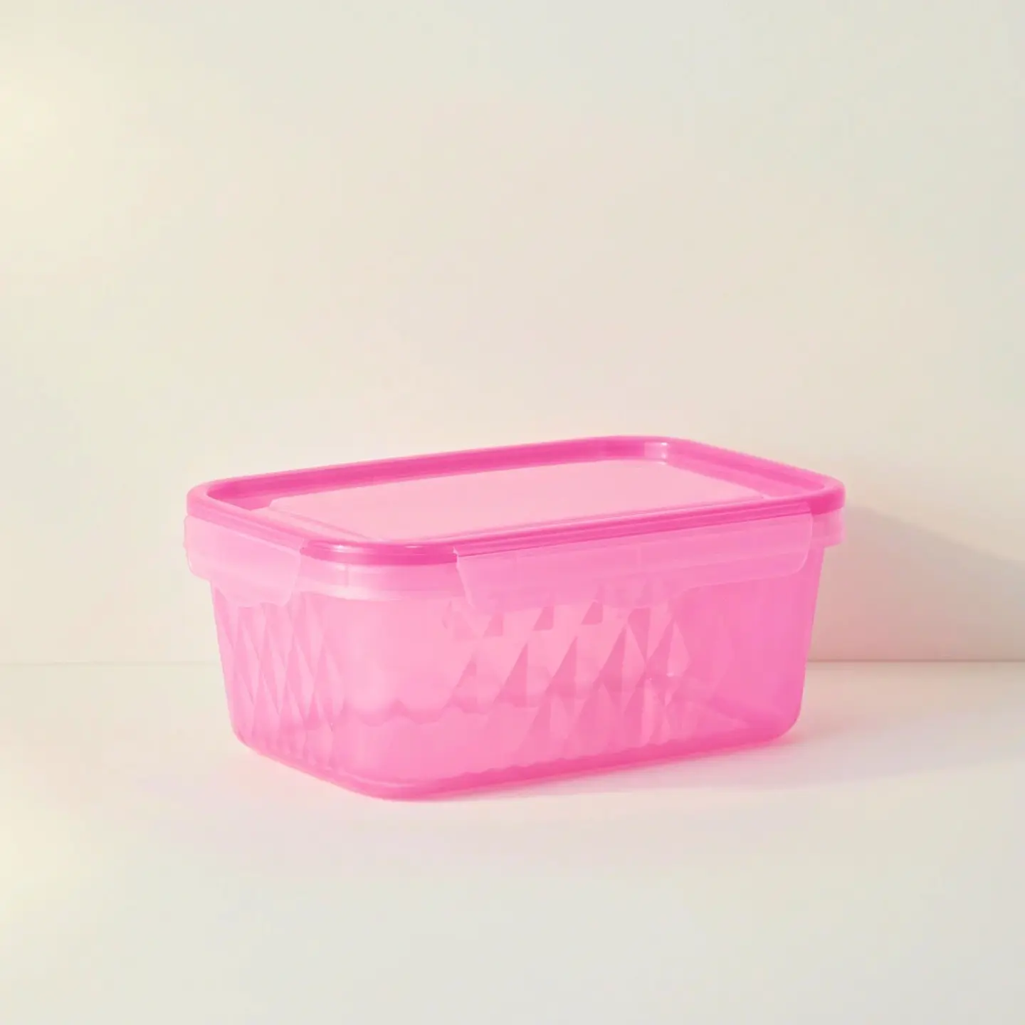 Contenedor Rosa 1 Litro con Tapa Hermética 1