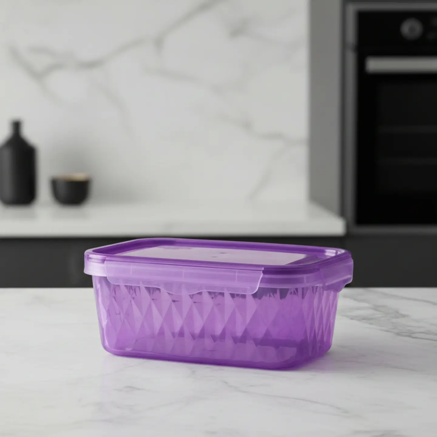 Contenedor Morado 1 Litro con Tapa Hermética 4