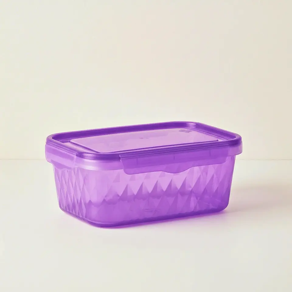 Contenedor Morado 1 Litro con Tapa Hermética 1