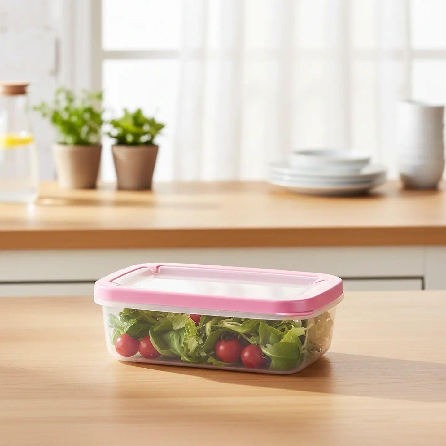 Contenedor Plástico Rosa 500 ml 2