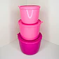Set 3 Contenedores Rosa 1.6 L, 860 ml y 385 ml - Miniatura 1