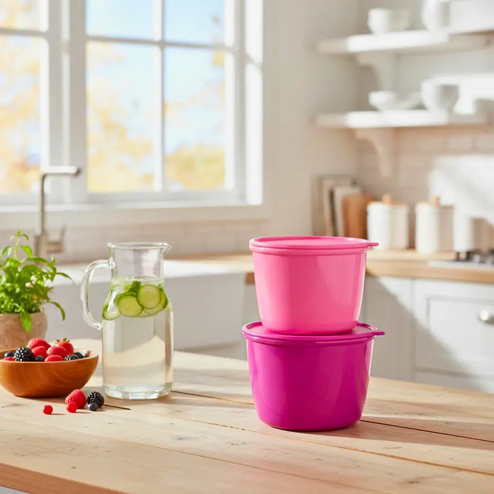 Set 3 Contenedores Rosa 1.6 L, 860 ml y 385 ml 2