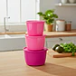 Set 3 Contenedores Rosa 1.6 L, 860 ml y 385 ml - Miniatura 3