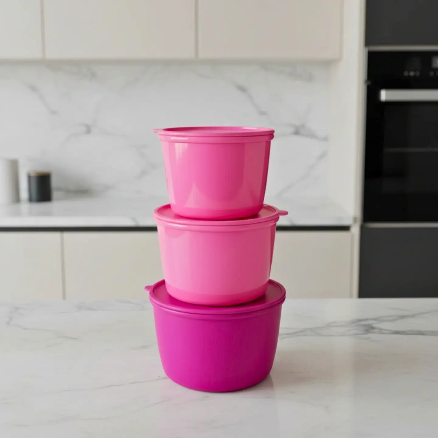 Set 3 Contenedores Rosa 1.6 L, 860 ml y 385 ml 4