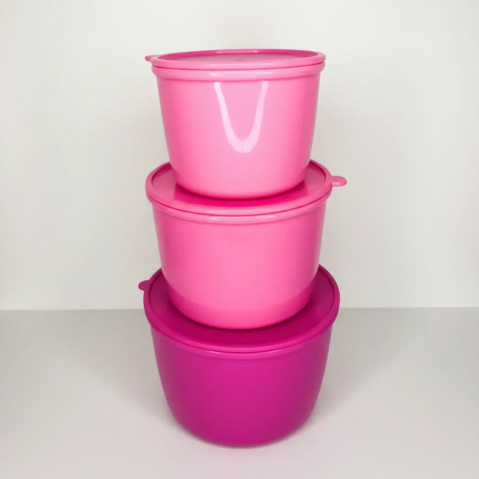 Set 3 Contenedores Rosa 1.6 L, 860 ml y 385 ml 5