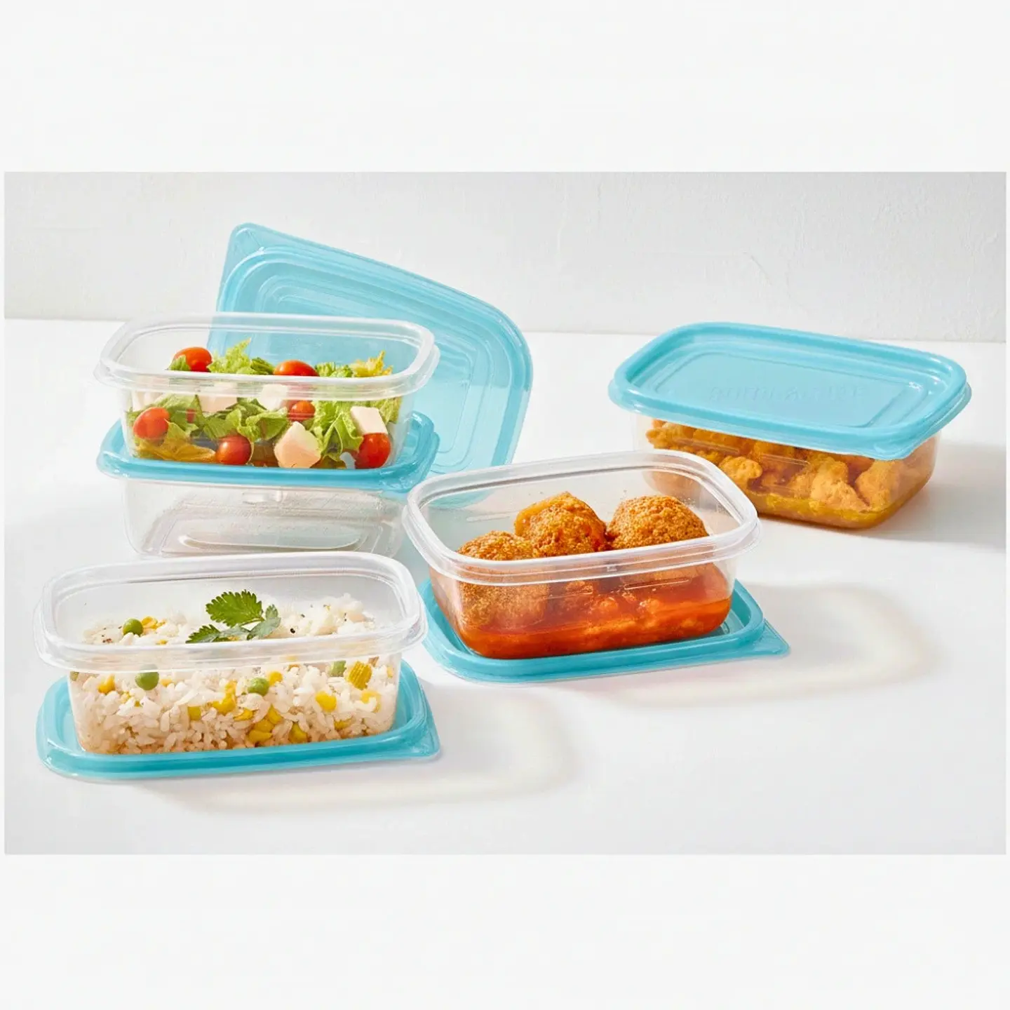 Set 5 Contenedores Plástico Flexible 450 ml 1