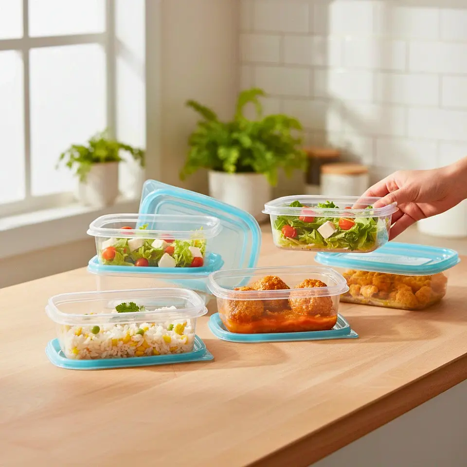 Set 5 Contenedores Plástico Flexible 450 ml 2